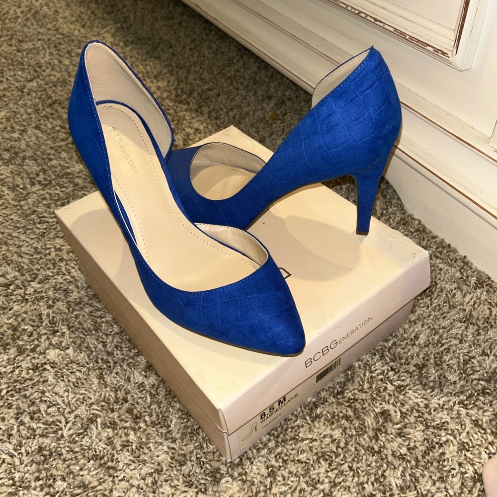 BCBGeneration Cobalt Pointed Toe Suede Pumps